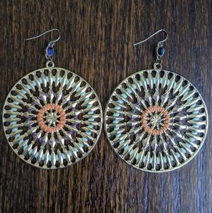 Multicolored statement earrings
